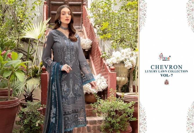 Chevron Luxury Lawn Collection 7 Heavy Fancy Festive Wear Designer Pakistani Suit Collection 